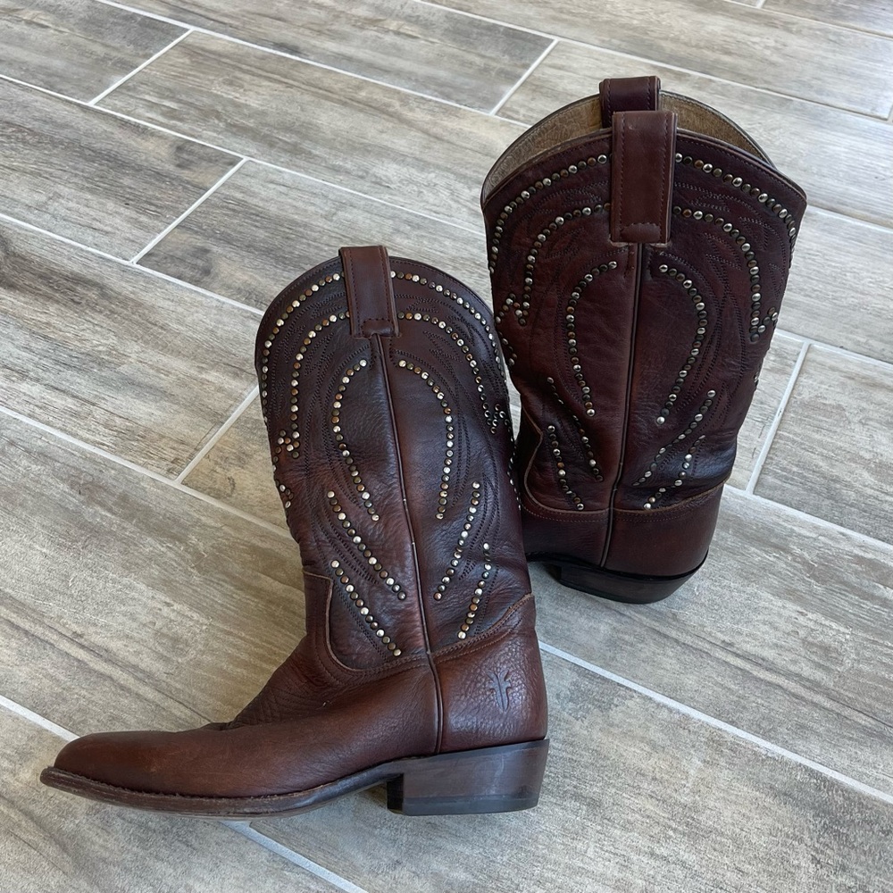 Frye Billy Studded Cowboy Boots